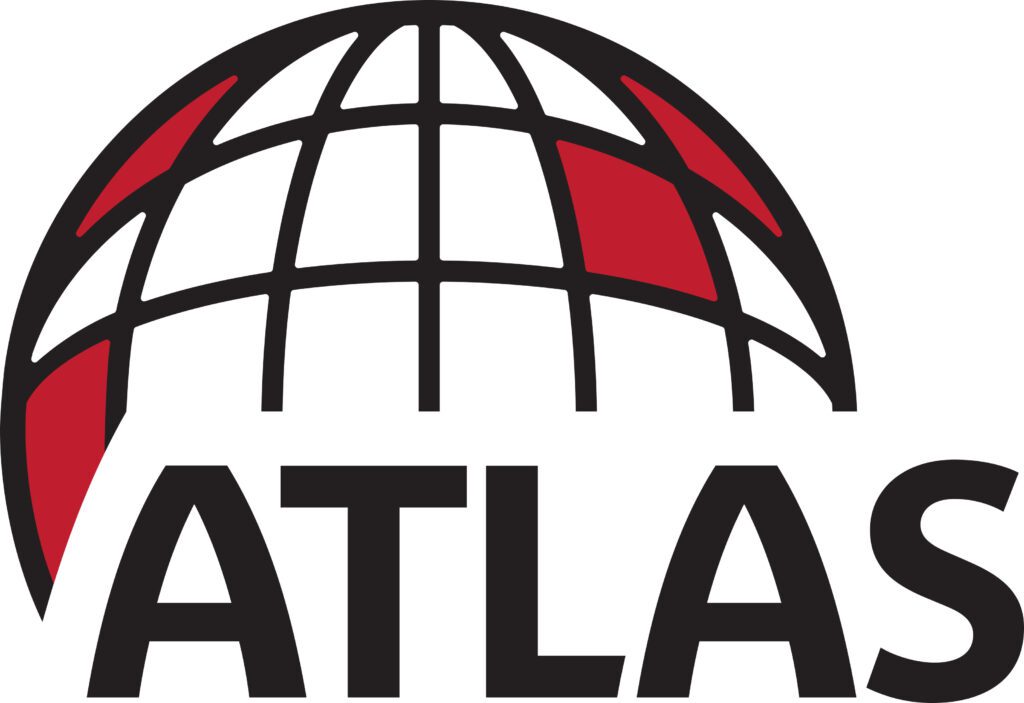 ATLAS logo with globe design