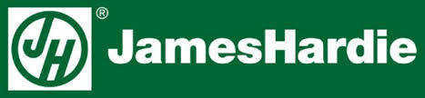 James Hardie logo green and white company branding