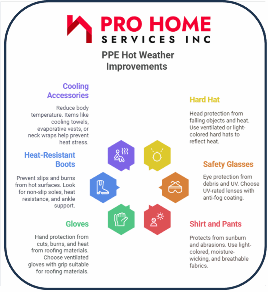 PPE gear for hot weather safety improvements.